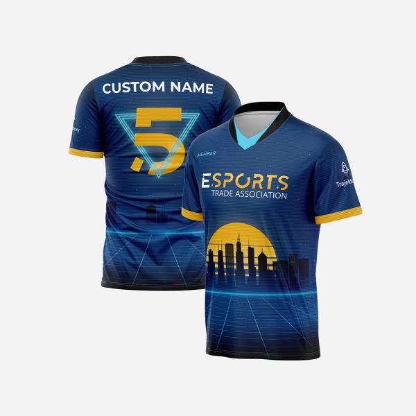Front and back view of custom jersey